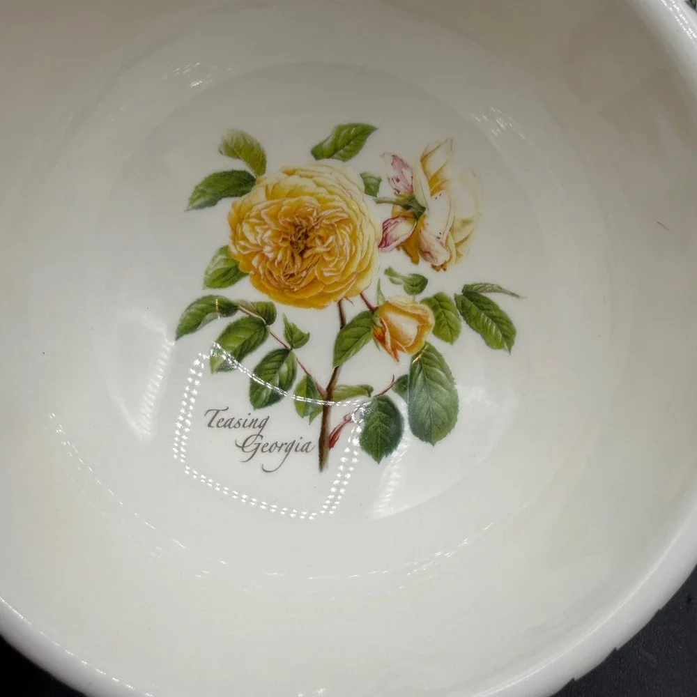 Vintage 2004 Portmeirion Botanic Roses Cereal Bowls Set of 4 Fragrant Cloud